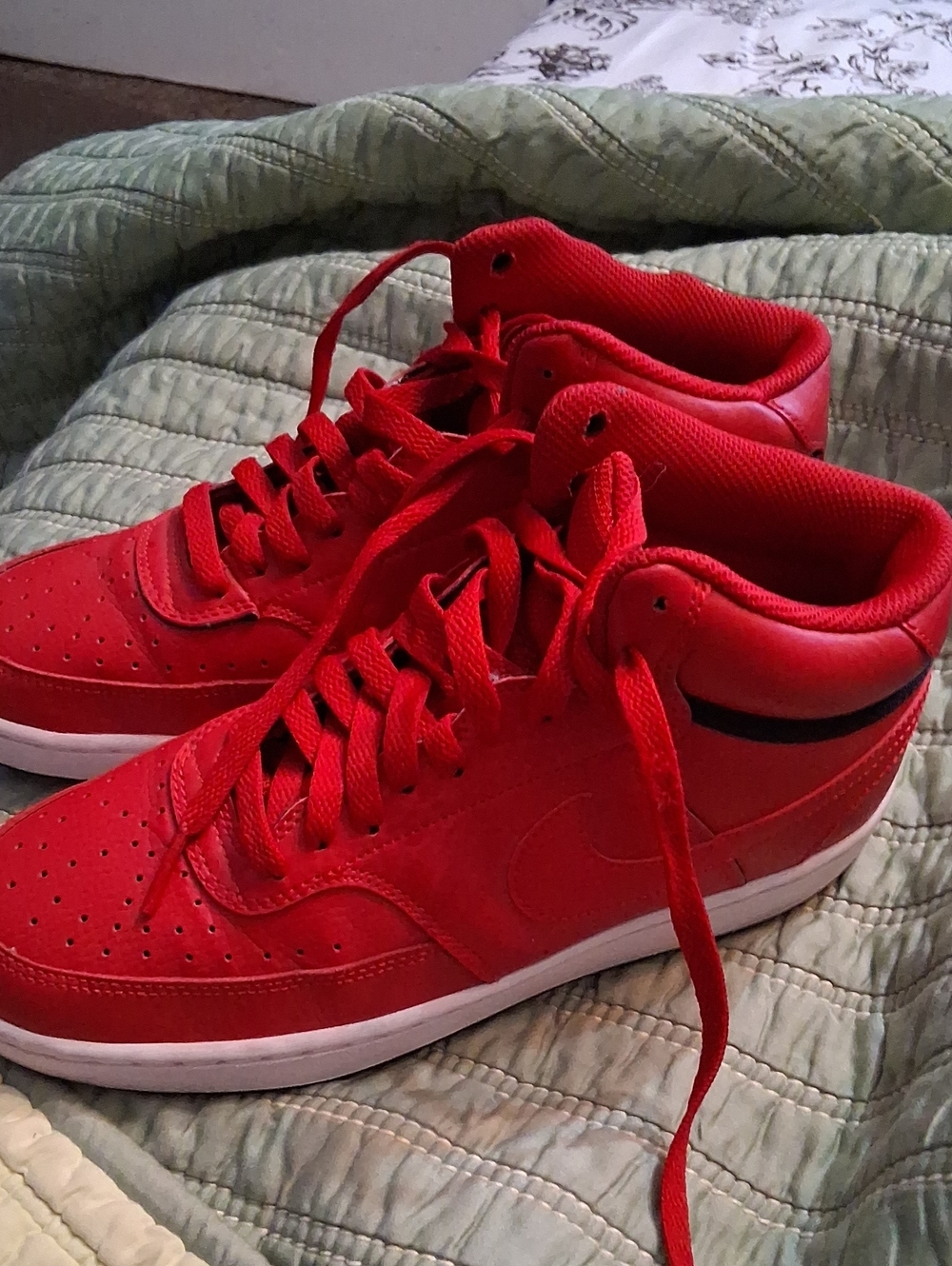 Nike Red High-Top Athletic Sneakers